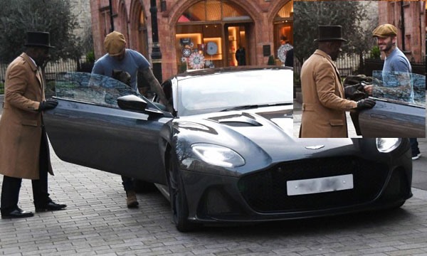 David Beckham bên chiếc Aston Martin DBS Superleggera.